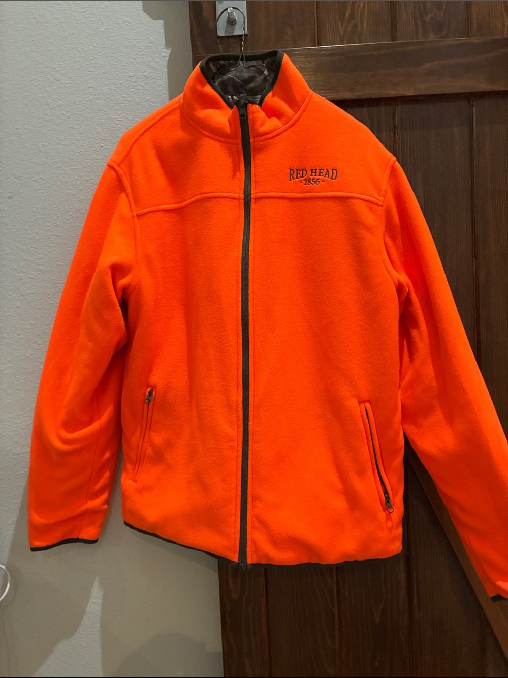 RedHead Blaze Orange Full-Zip Performance Fleece Jacket